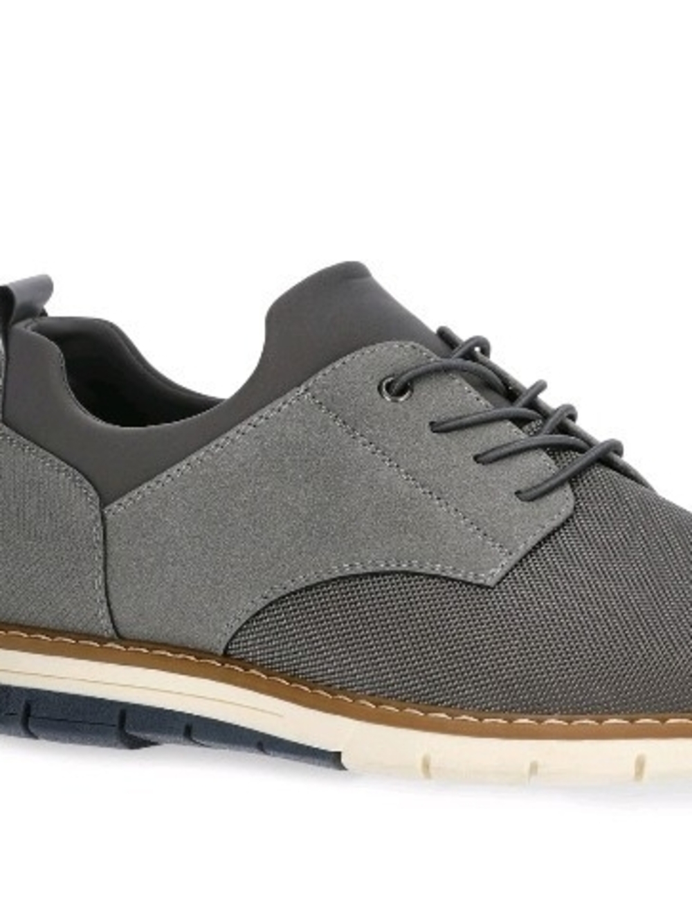 George Men's Garyy Casual Oxford Shoes Grey Knit Memory Foam Sneakers Multi-Size